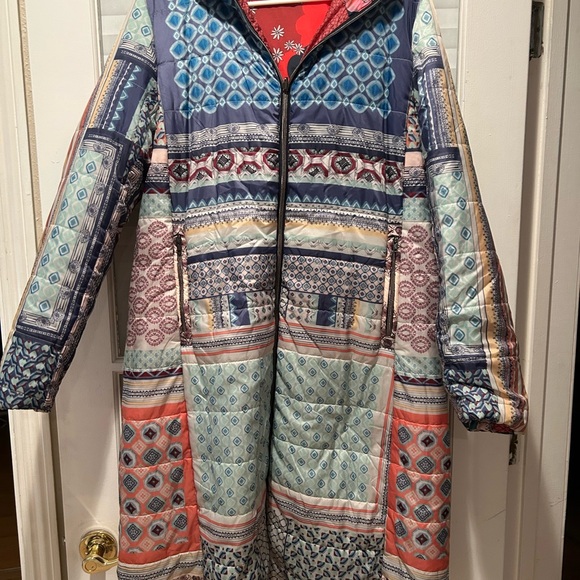 Johnny Was long reversible cozy puff coat♥️ - Picture 2 of 11